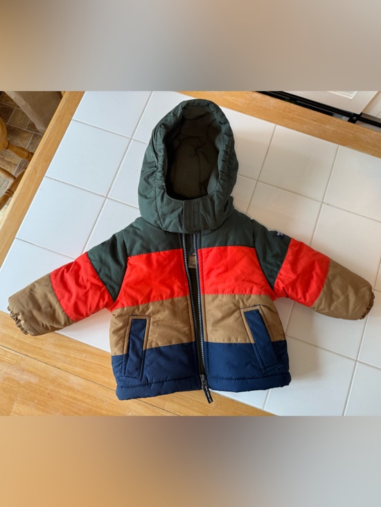 OshKosh B'gosh Other - OshKosh B'gosh Toddler Boys 18M Colorblock Hooded Puffer Winter Coat Jacket